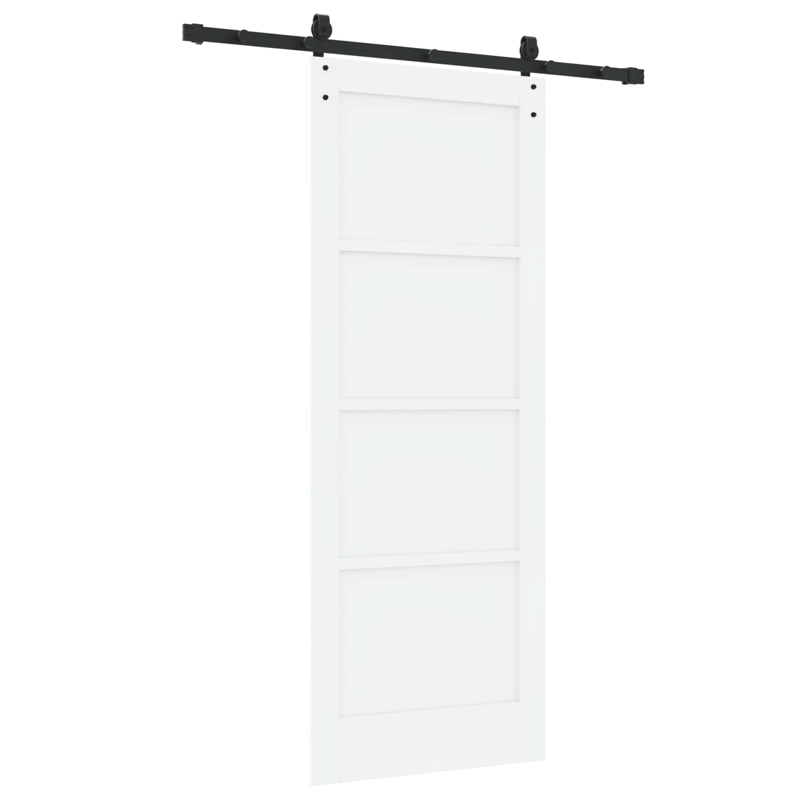 Drsna vrata ORKDAL 78 x 202 cm Inženirski les Bela in črna