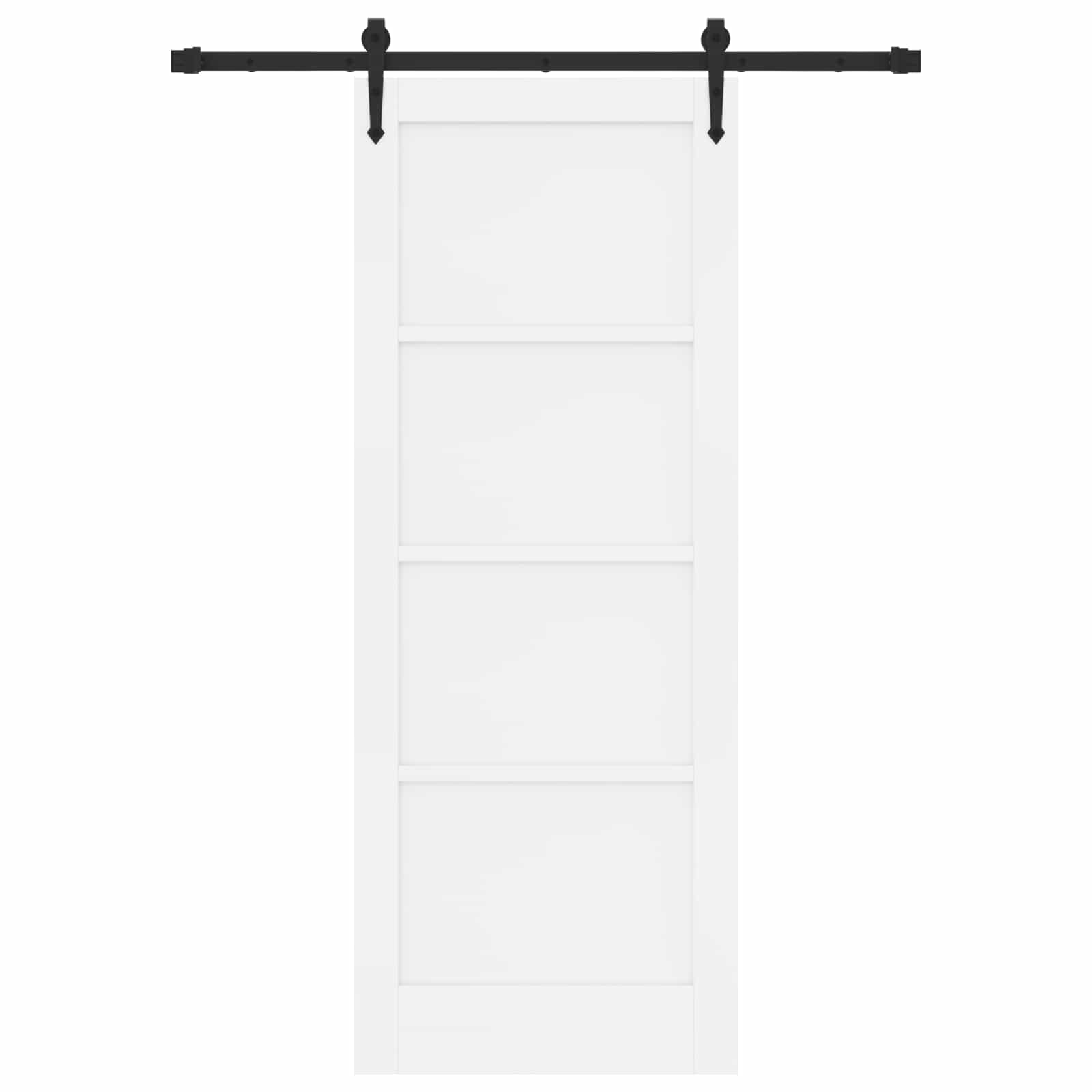 Drsna vrata ORKDAL 78 x 202 cm Inženirski les Bela in črna