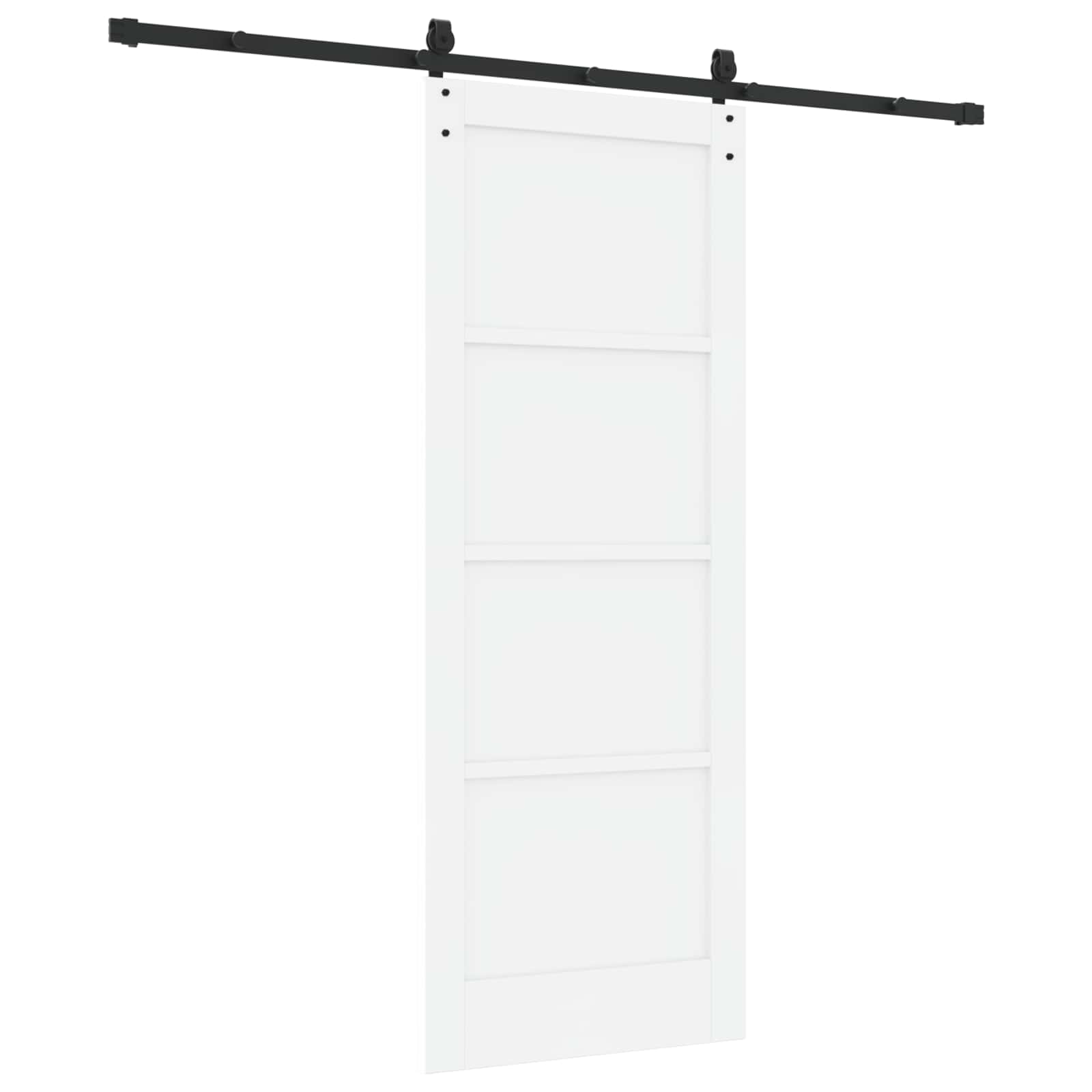 Drsna vrata ORKDAL 78 x 202 cm Inženirski les Bela in črna