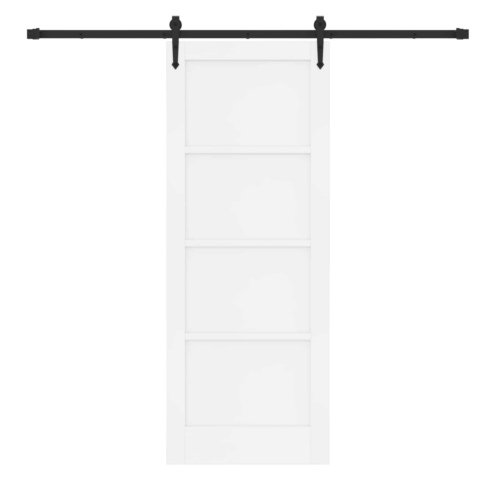 Drsna vrata ORKDAL 78 x 202 cm Inženirski les Bela in črna