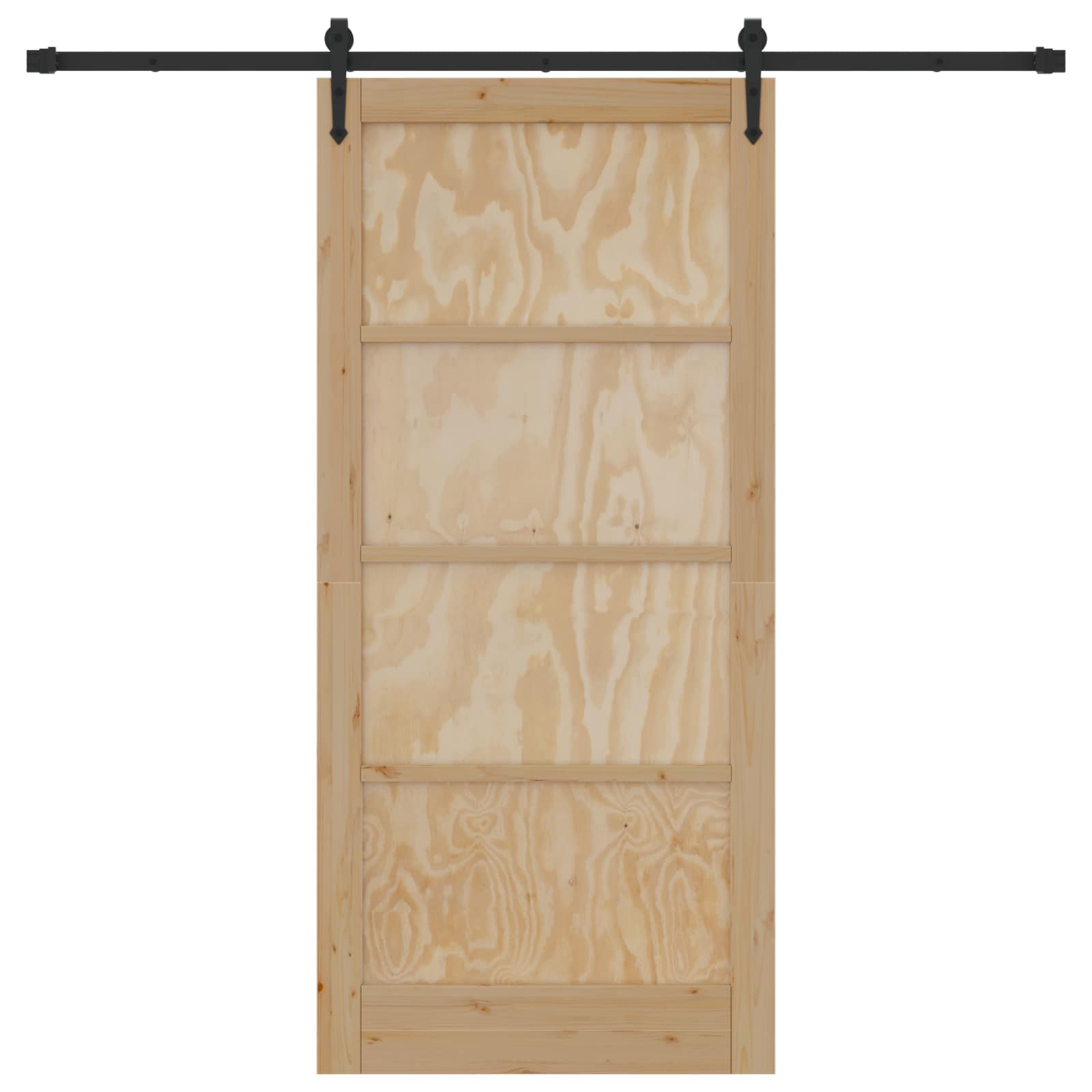 Drsna vrata ORKDAL 93 x 202 cm Inženirski les Naravna in črna