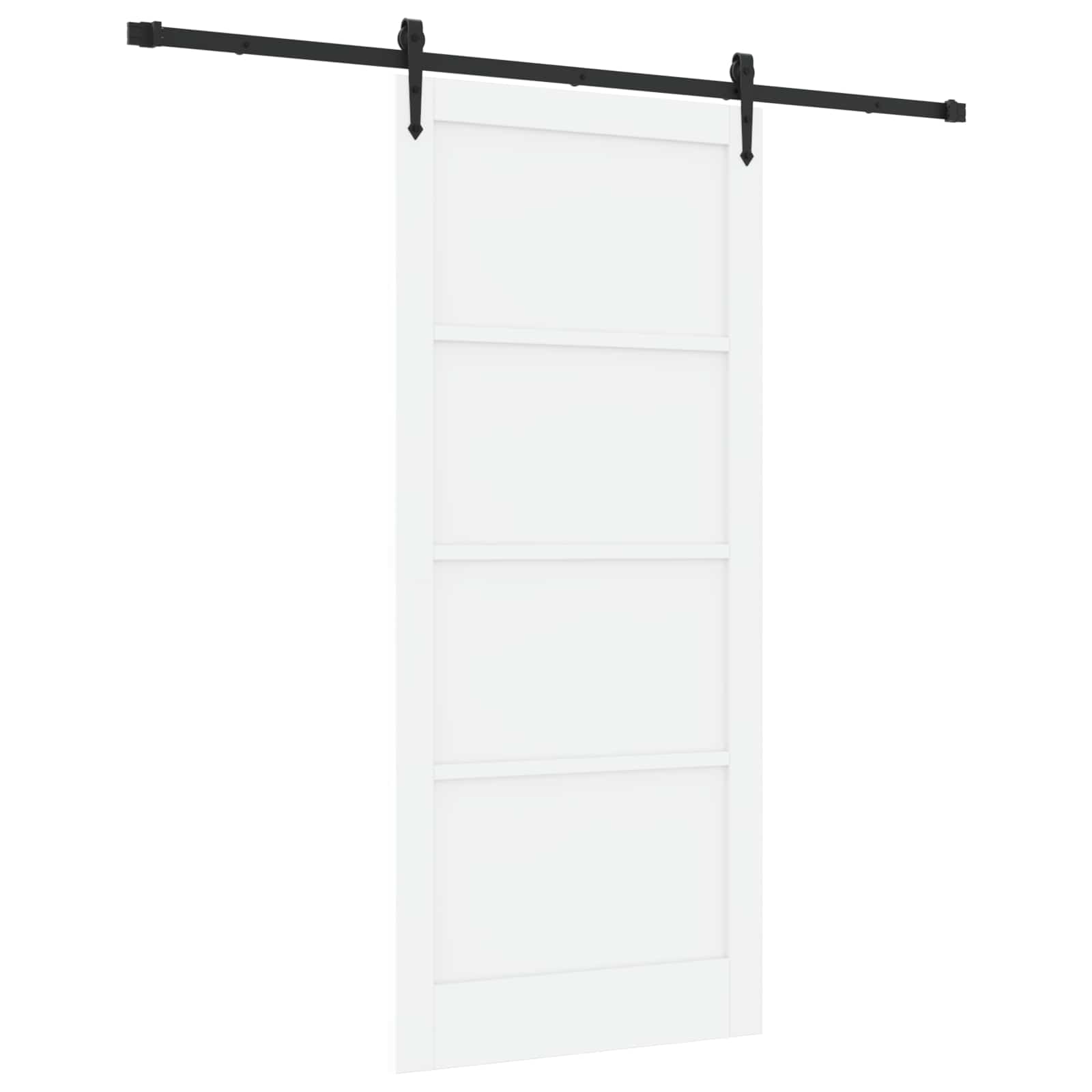 Drsna vrata ORKDAL 93 x 211 cm Inženirski les Bela in črna