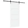 vidaXL Libisev uks ORKDAL 93 x 211 cm Tehispuit Valge ja must