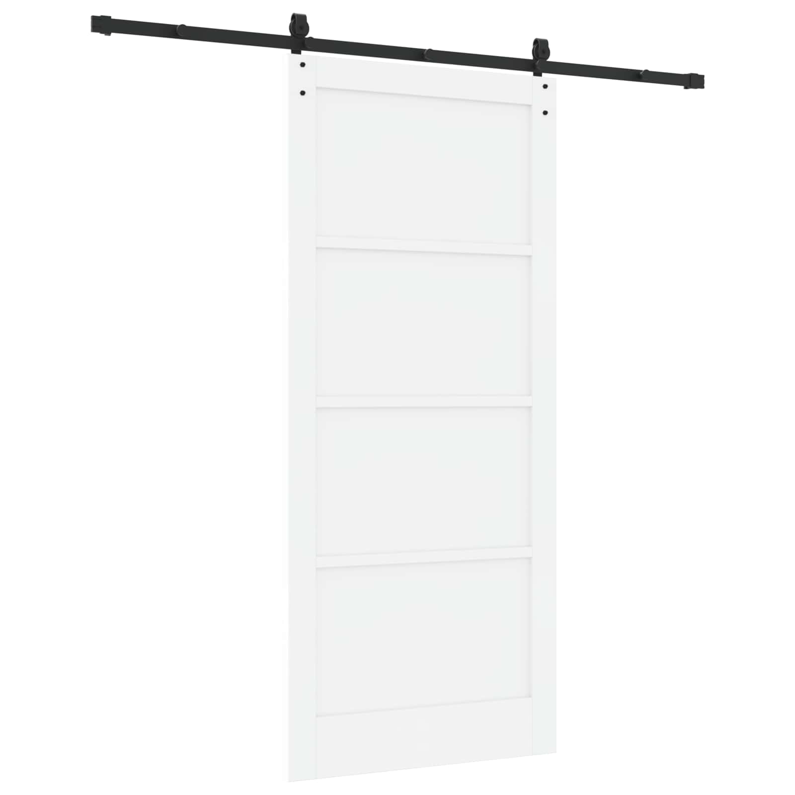 Drsna vrata ORKDAL 93 x 211 cm Inženirski les Bela in črna