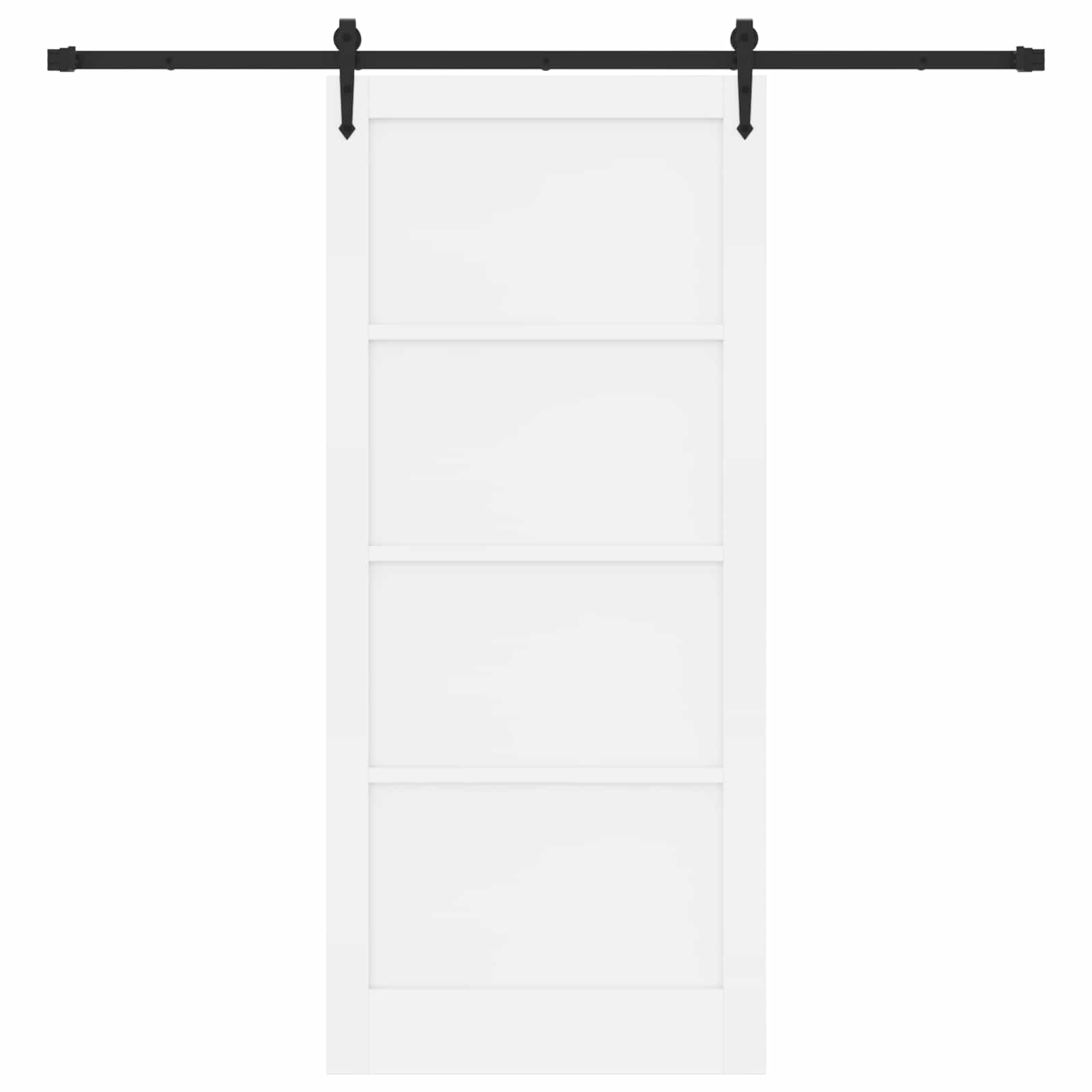 Drsna vrata ORKDAL 93 x 211 cm Inženirski les Bela in črna