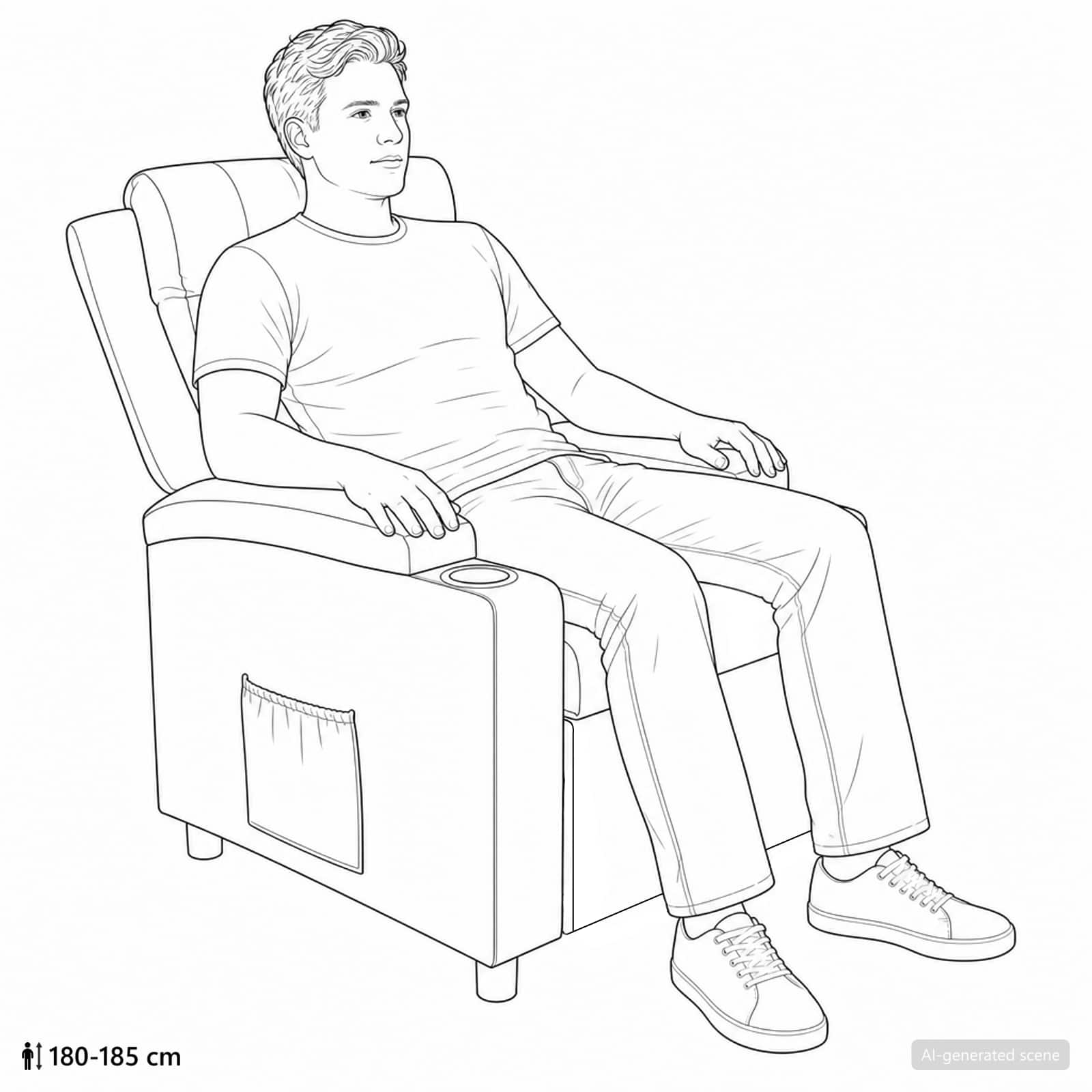 Masažni naslanjač Svetlo siva 75 x 95 x 100 cm Blago
