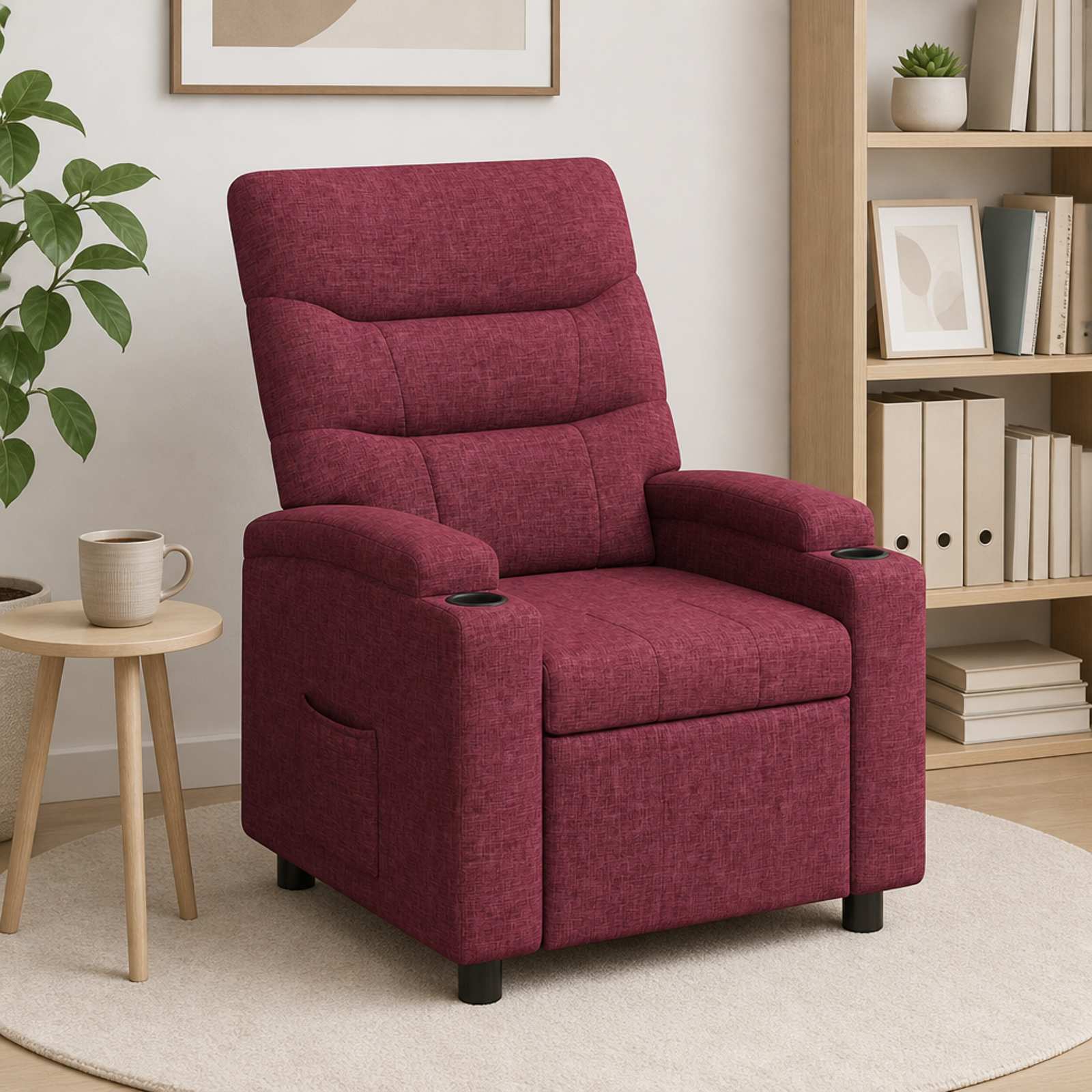 vidaXL Liggestol Vinrød 75 x 95 x 103 cm Stof