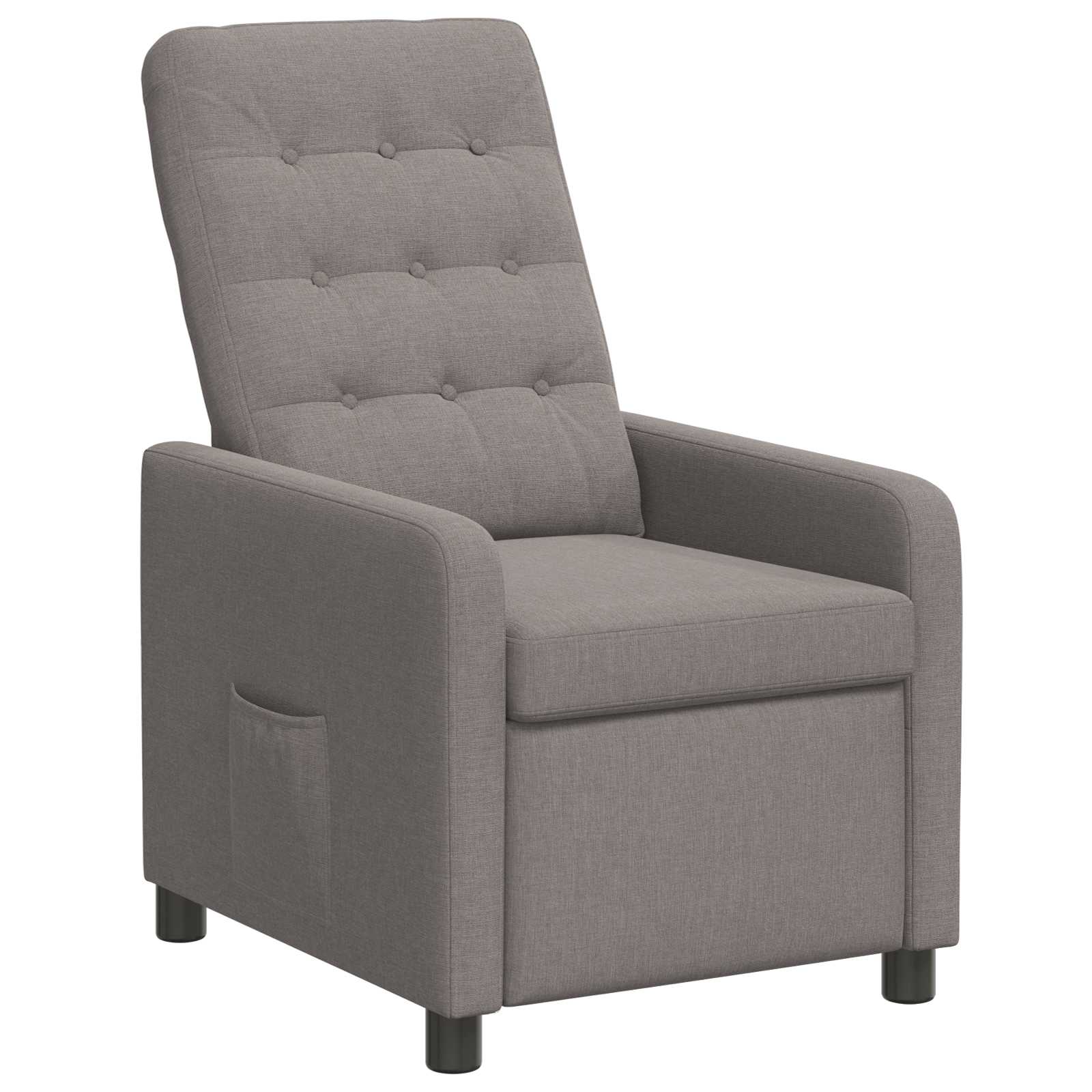 Naslonjač na ležanje Taupe 65 x 93 x 102 cm Blago