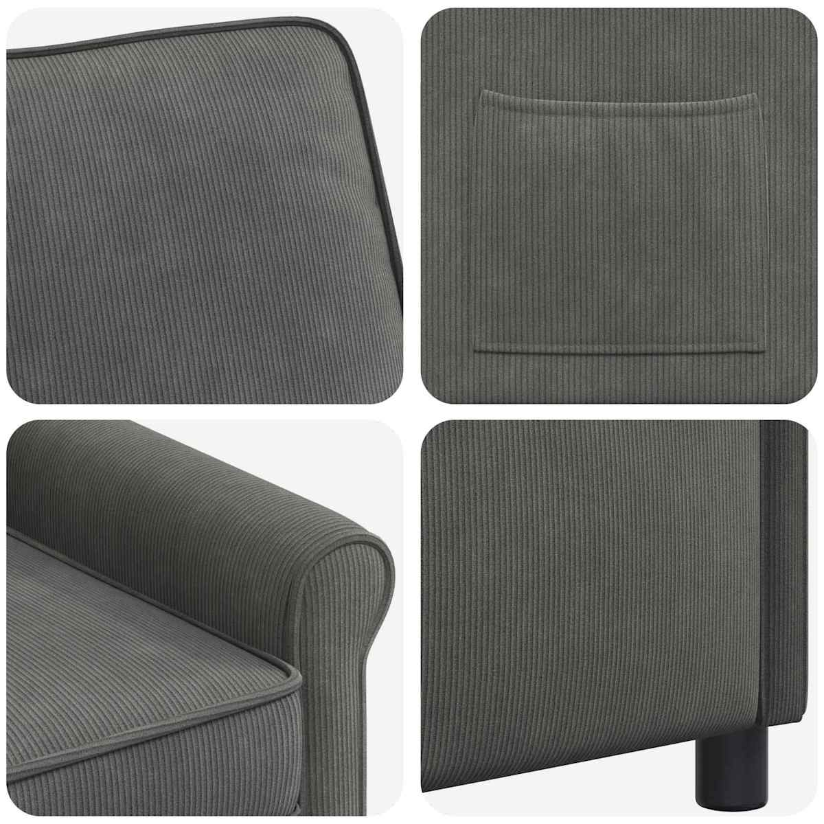 Massagelænestol 69 x 95 x 101 cm Stof - Billede 7