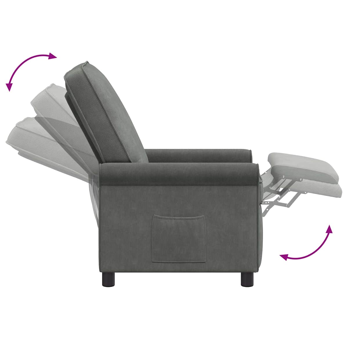 Massagelænestol 69 x 95 x 101 cm Stof - Billede 8