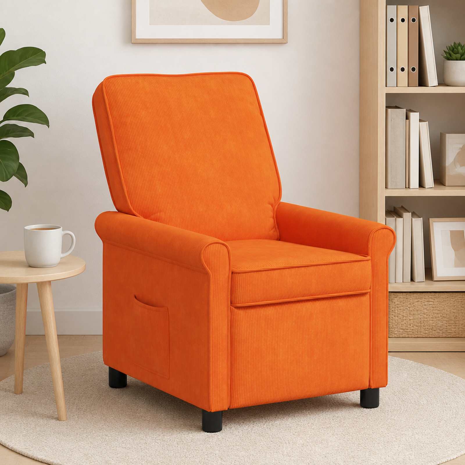 vidaXL Liggestol Orange 69 x 95 x 101 cm Stof