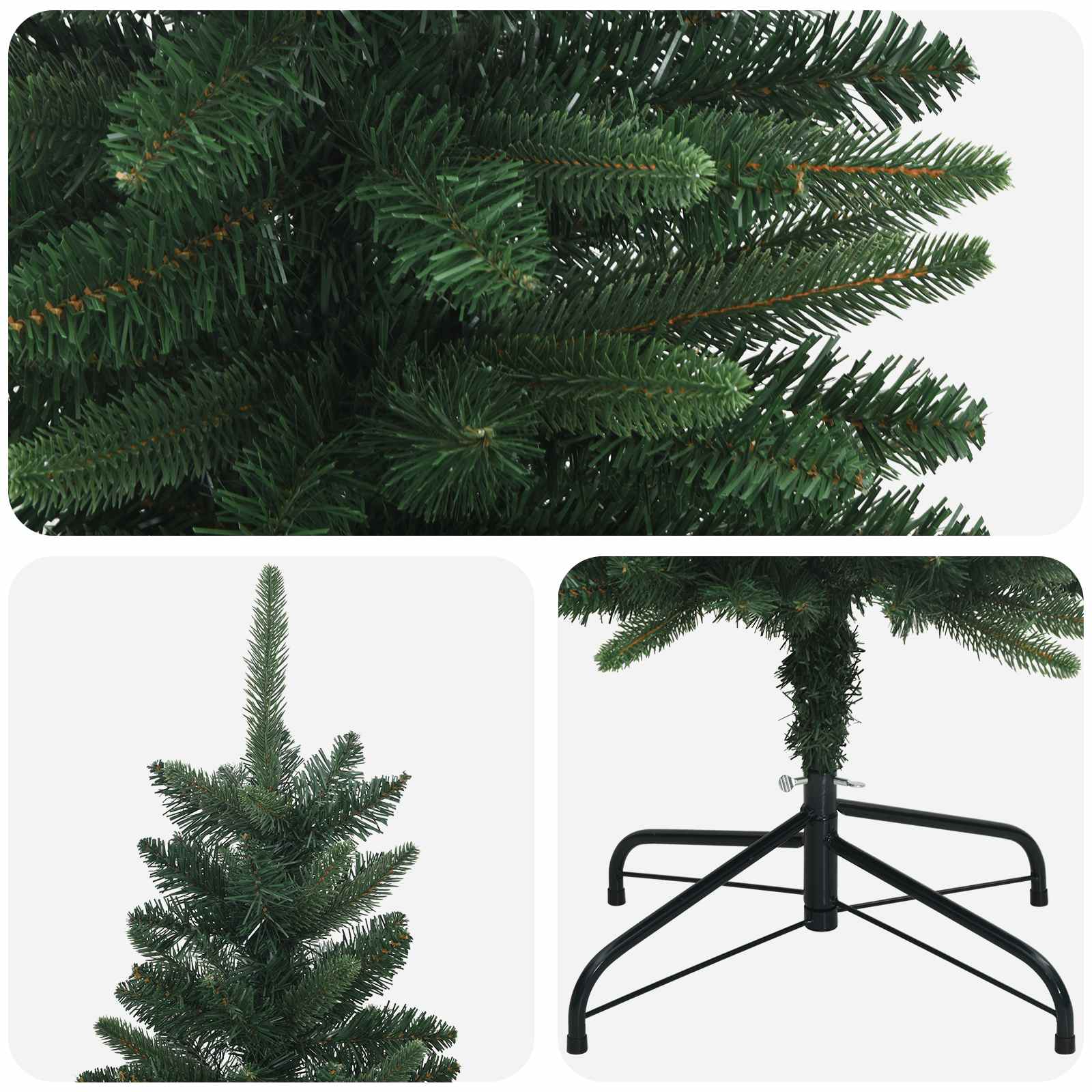 Artificial Slim Christmas Tree 120 cm PE in PVC Zelena