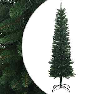 vidaXL Artificial Slim Christmas Tree 150 cm PE ja PVC Roheline