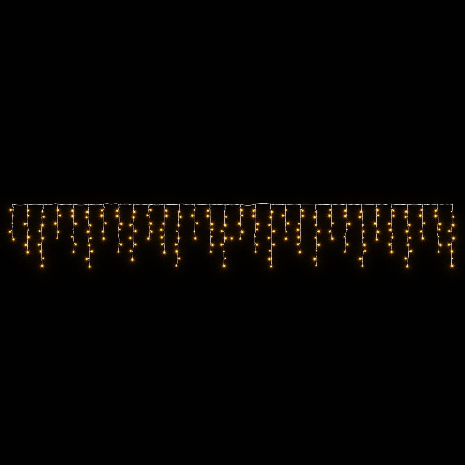 Svetlobna zavesa 210 LED Toplo bela 500 x 72 cm