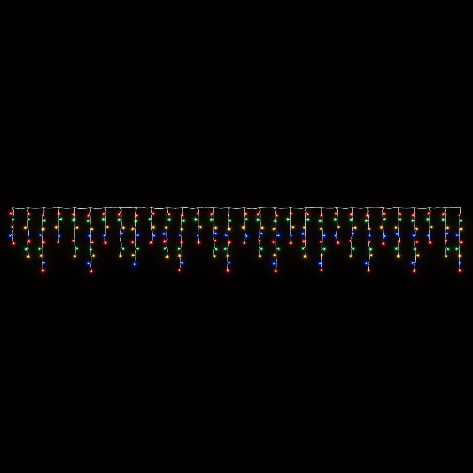 Svetlobna zavesa 210 LED Večbarvno 500 x 72 cm