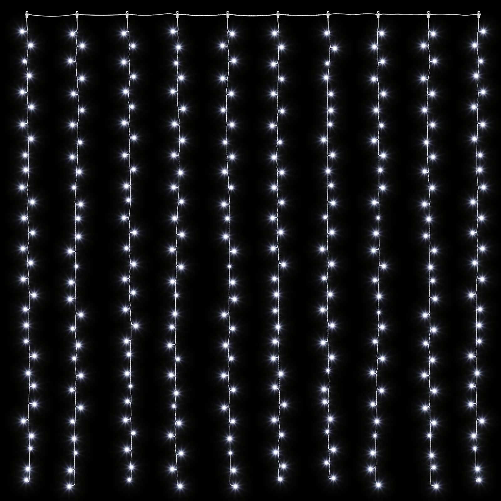 Svetlobna zavesa 300 LED Hladno bela 300 x 300 cm