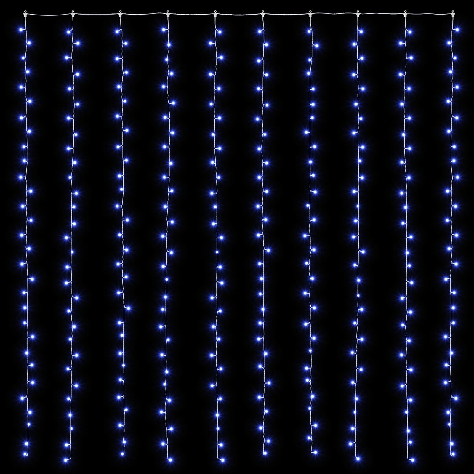 Svetlobna zavesa 300 LED Modra 300 x 300 cm