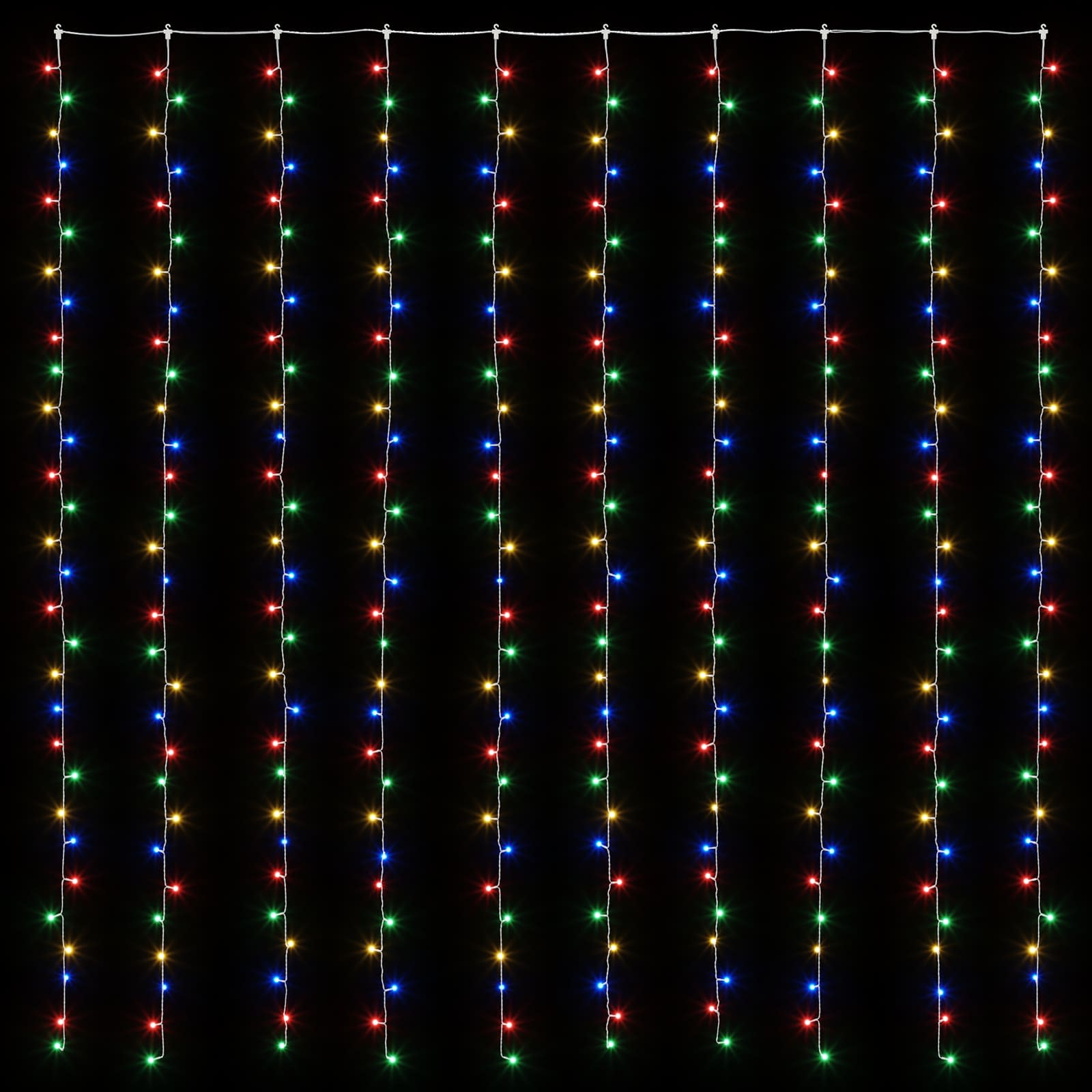 Svetlobna zavesa 300 LED Večbarvno 300 x 300 cm