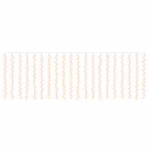 vidaXL Valguskardinad 400 LED-i Soe valge 600 x 200 cm