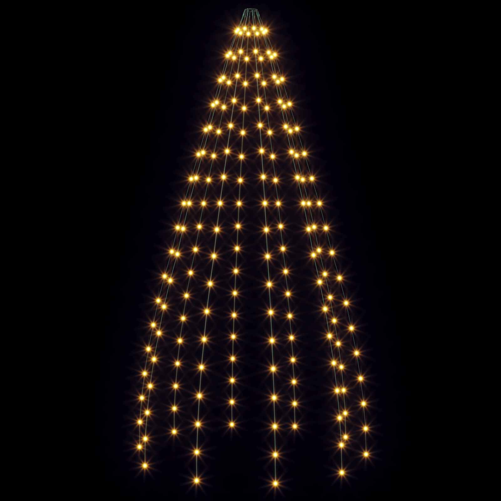 Lučke za novoletno jelko 180 LED Toplo bela 180 cm