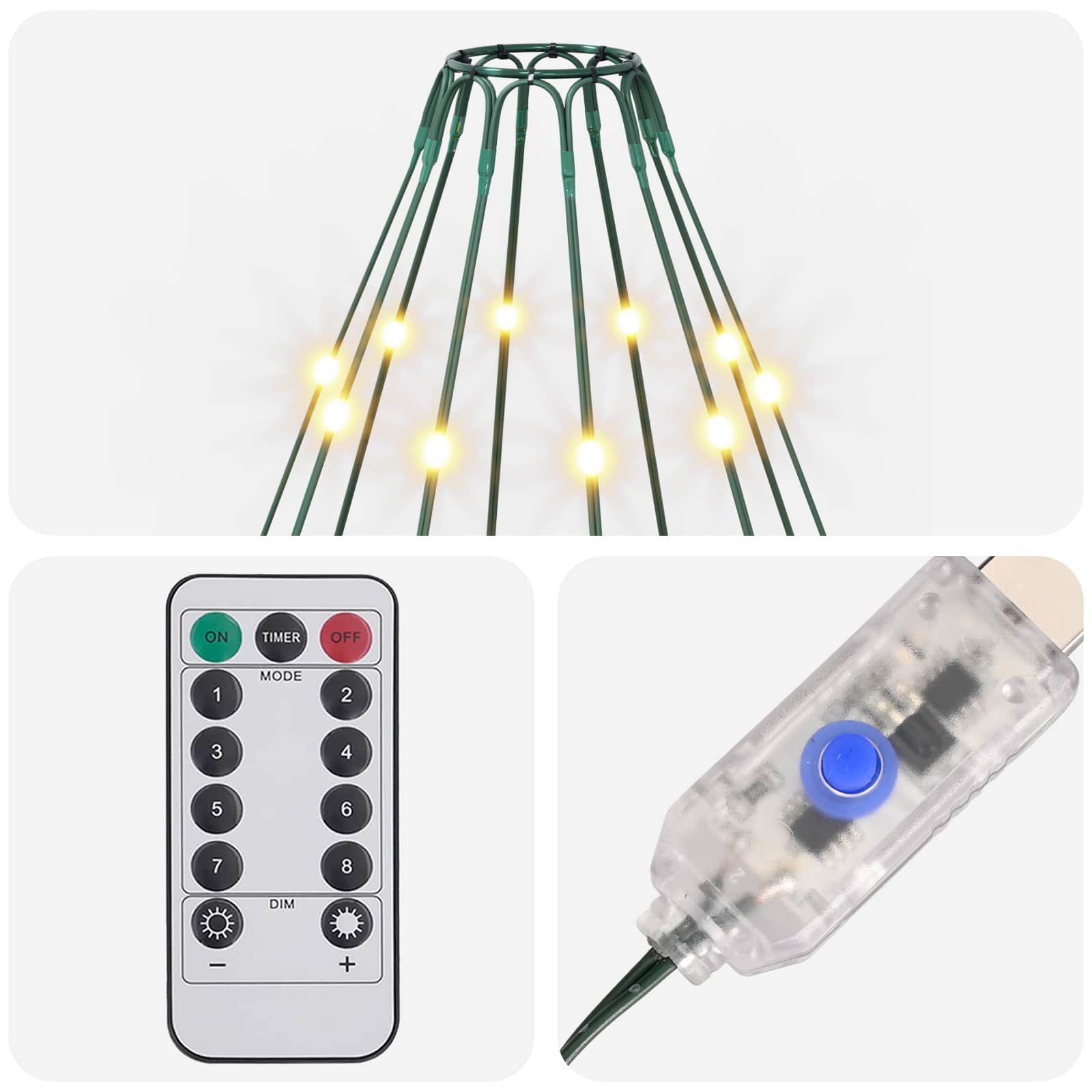 Lučke za novoletno jelko 210 LED Toplo bela 210 cm