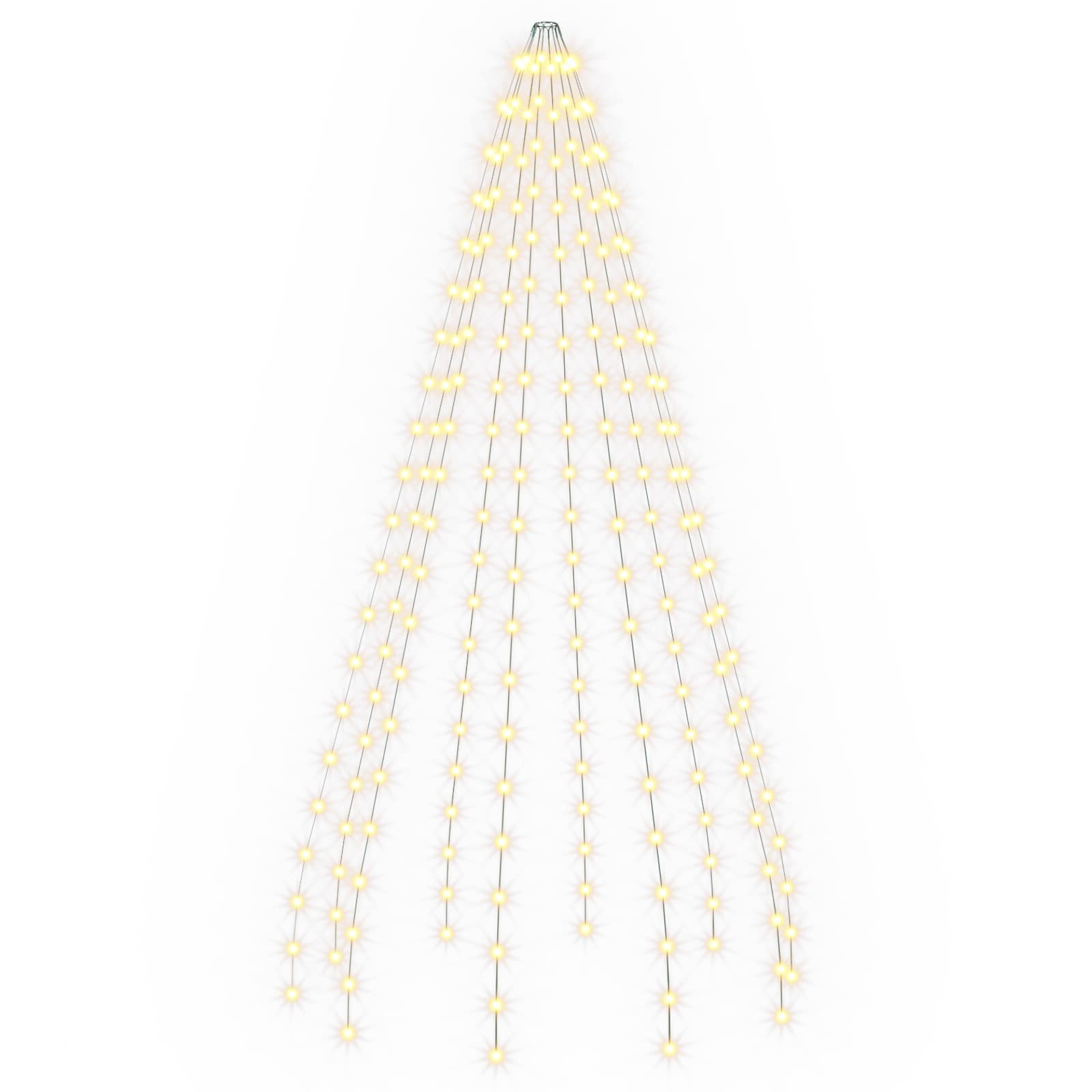 Lučke za novoletno jelko 210 LED Toplo bela 210 cm