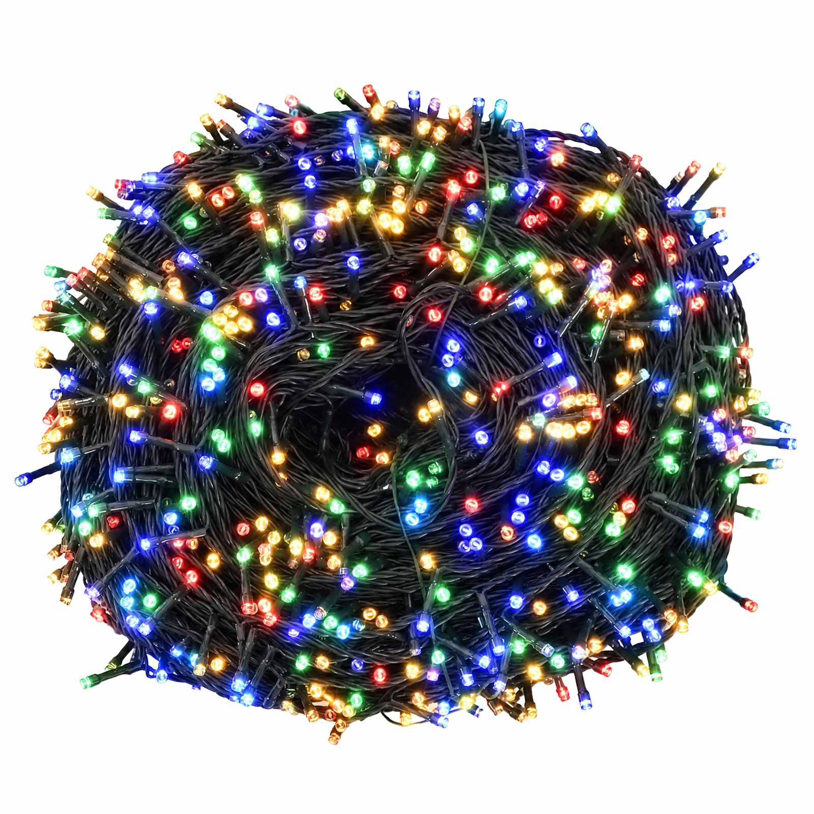 vidaXL Dvojfarebné vianočné osvetlenie 1000 LED Viac farieb 100 m