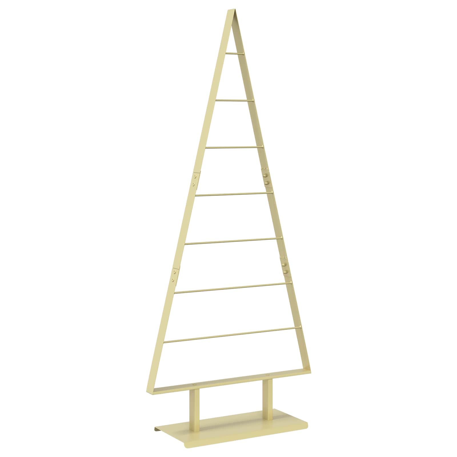 vidaXL Kovový vianočný stromček KUOPIO 150 cm Oceľ Zlatá