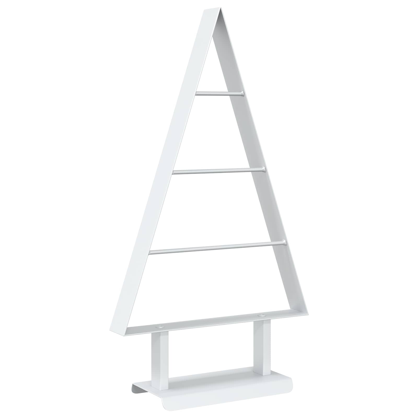 vidaXL Kovový vianočný stromček KUOPIO 60 cm Oceľ Biela