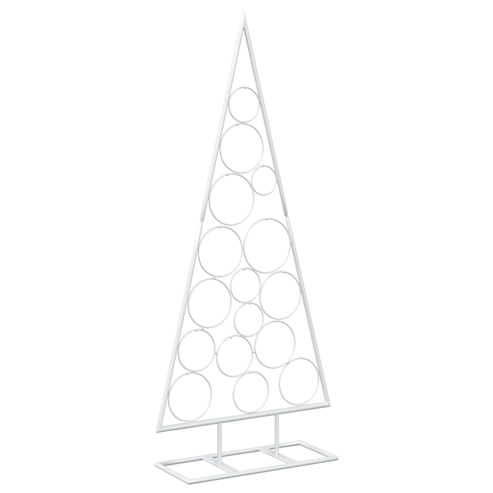 vidaXL Pom de Crăciun din metal KUOPIO 125 cm Oțel Alb