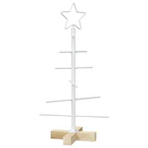 vidaXL Jalaga metallist j&otilde;ulupuu KUOPIO 60 cm Teras Valge