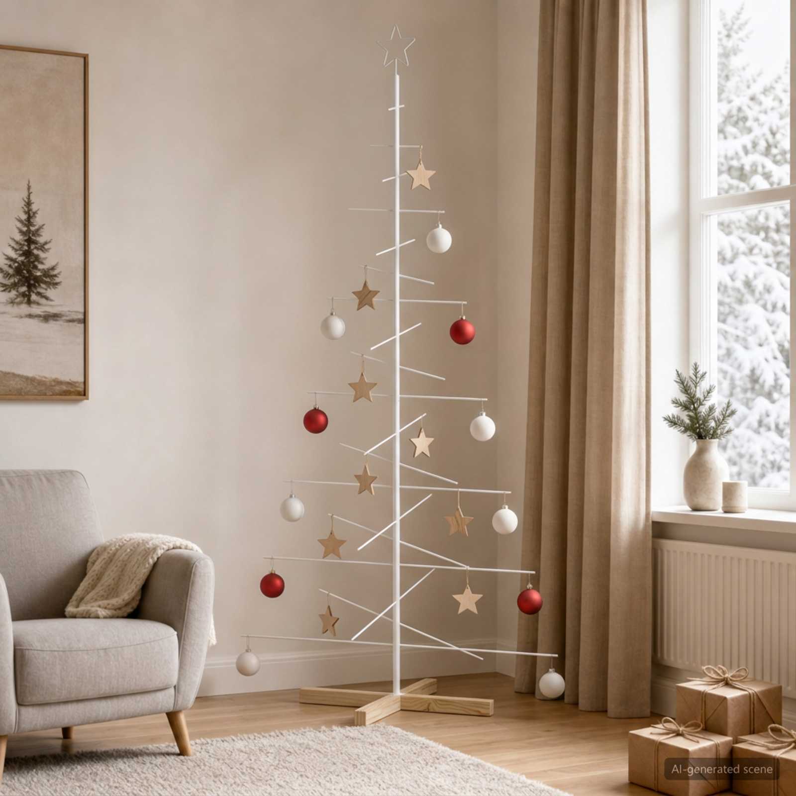 vidaXL Metallinen joulukuusi KUOPIO 180 cm Teräs valkoinen
