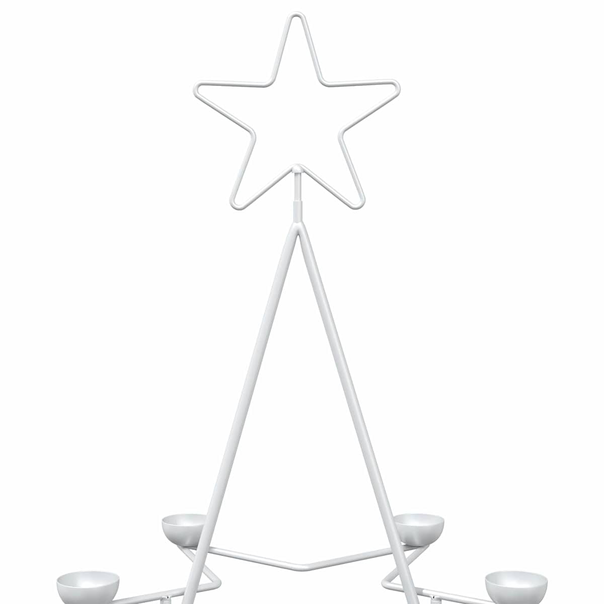 Metal juletræ med holder KUOPIO 140 cm Stål Hvid - Billede 6