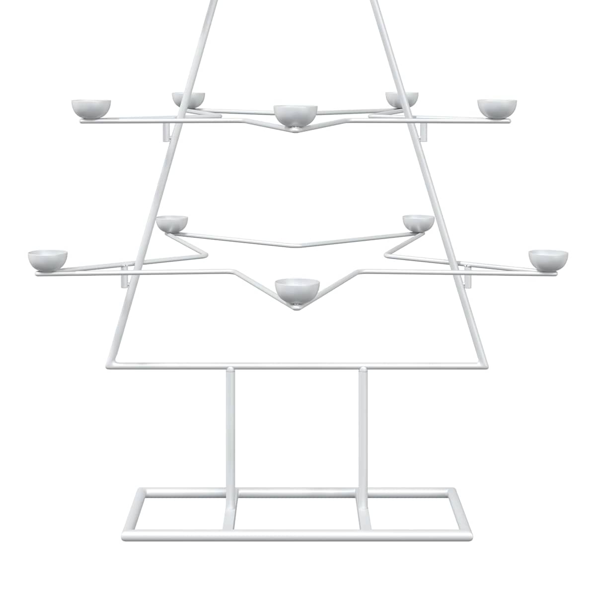 Metal juletræ med holder KUOPIO 140 cm Stål Hvid - Billede 7