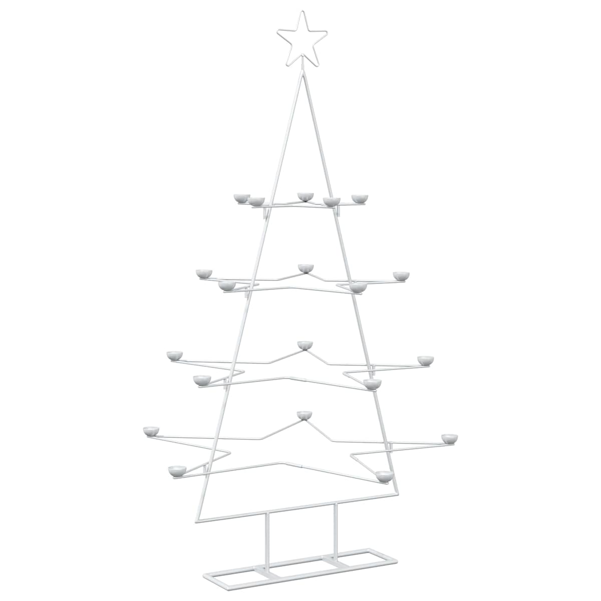 Metal juletræ med holder KUOPIO 140 cm Stål Hvid - Billede 2