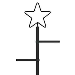Kovový vánoční stromeček KUOPIO 90 cm Ocel Černá - obrázek 5