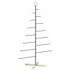 vidaXL Jalaga metallist j&otilde;ulupuu KUOPIO 180 cm Teras Must