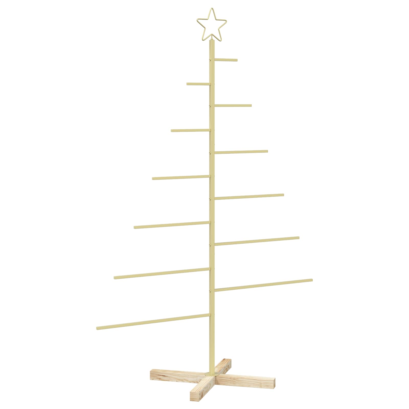 vidaXL Pom de Crăciun din metal KUOPIO 150 cm Oțel Auriu
