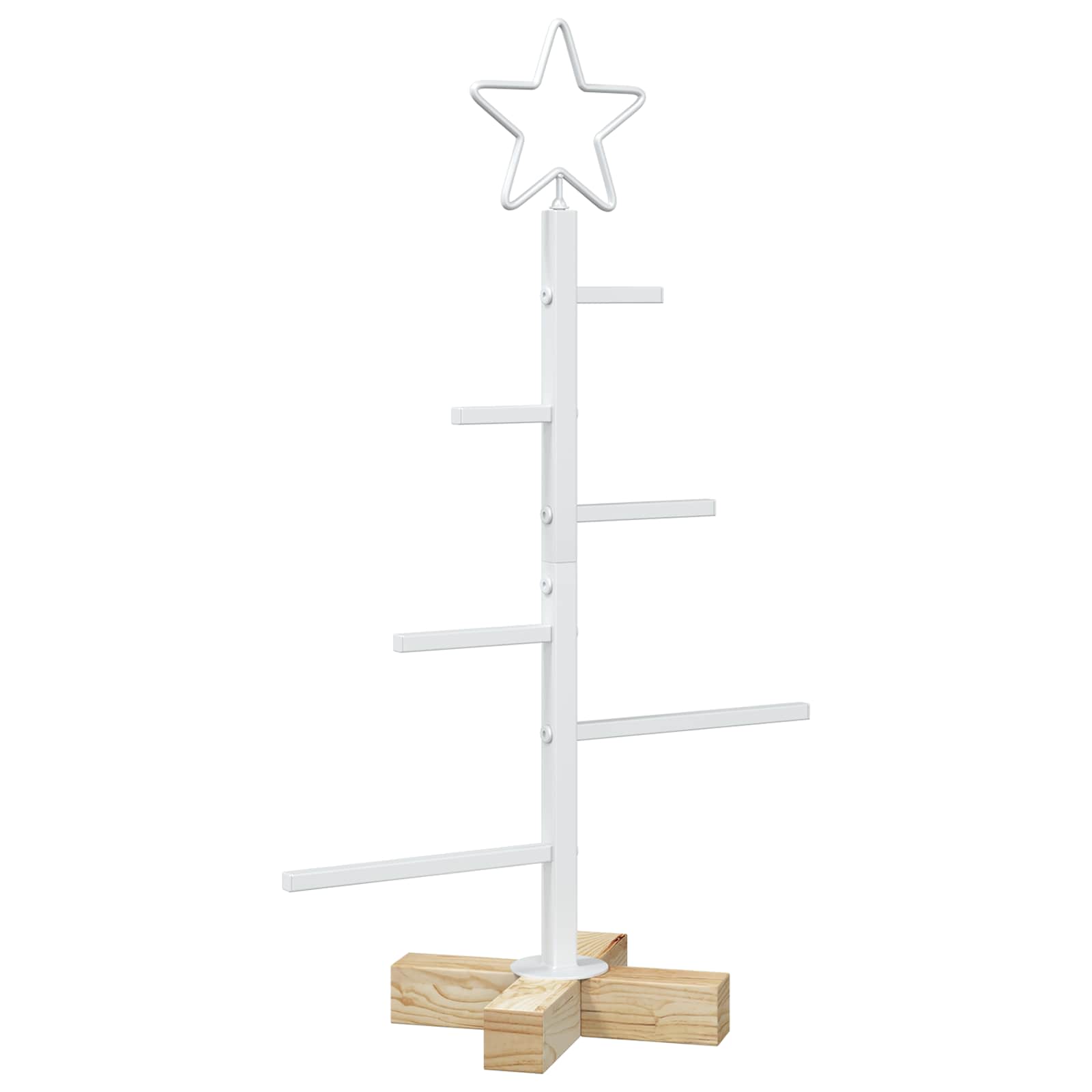 Kovinsko božično drevesce KUOPIO 60 cm Jeklo Bela