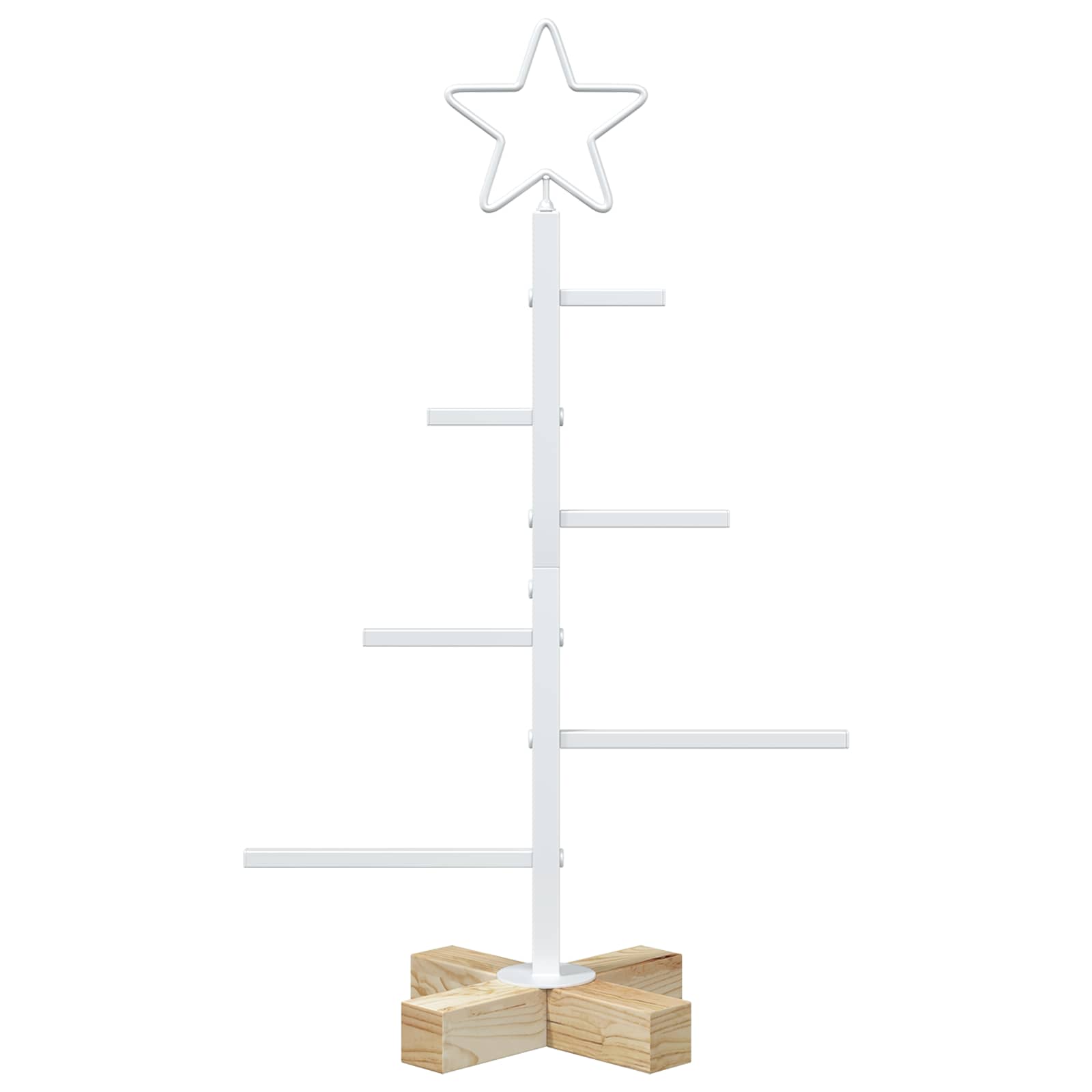 Kovinsko božično drevesce KUOPIO 60 cm Jeklo Bela