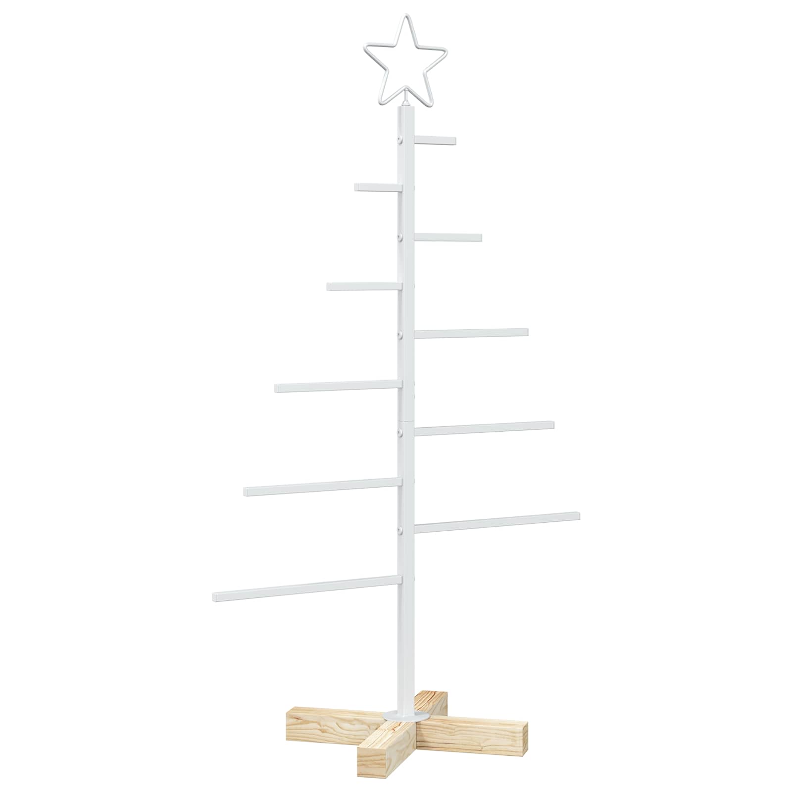 Kovinsko božično drevesce KUOPIO 90 cm Jeklo Bela