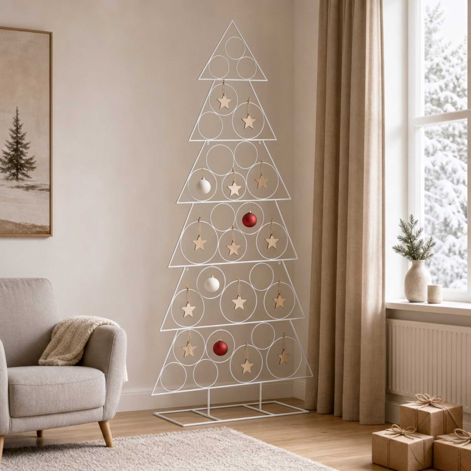 vidaXL Metallinen joulukuusi jalalla KUOPIO 180 cm Teräs valkoinen