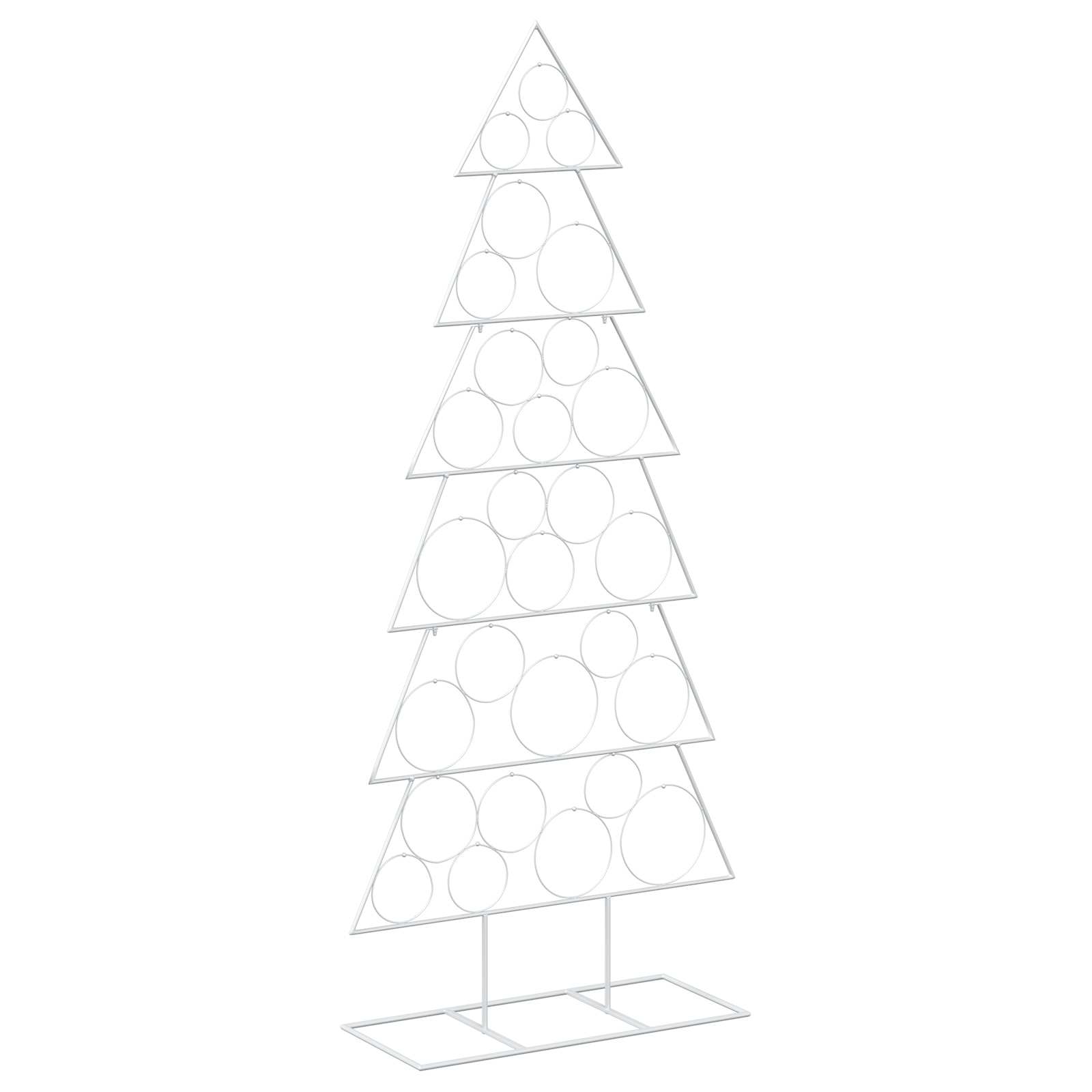 vidaXL Metall Weihnachtsbaum KUOPIO 180 cm Stahl Weiß – Bild 2