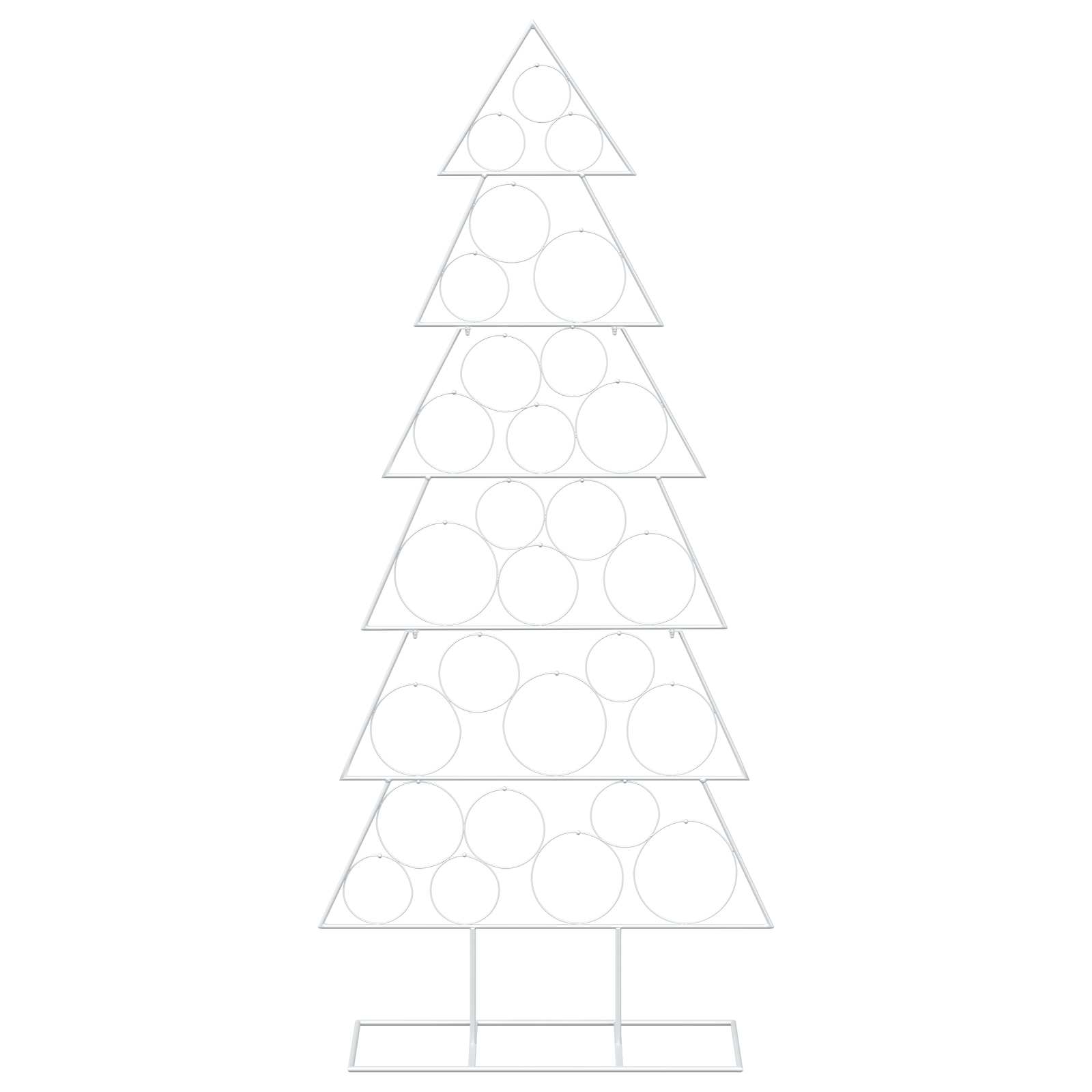 vidaXL Metall Weihnachtsbaum KUOPIO 180 cm Stahl Weiß – Bild 4