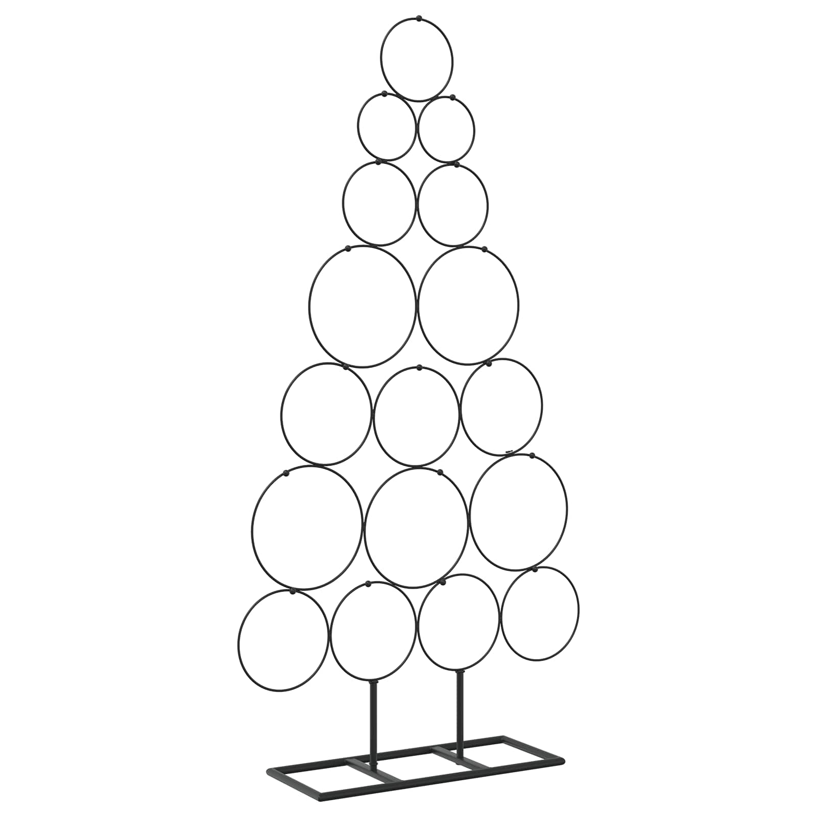 vidaXL Pom de Crăciun din metal KUOPIO 90 cm Oțel Negru