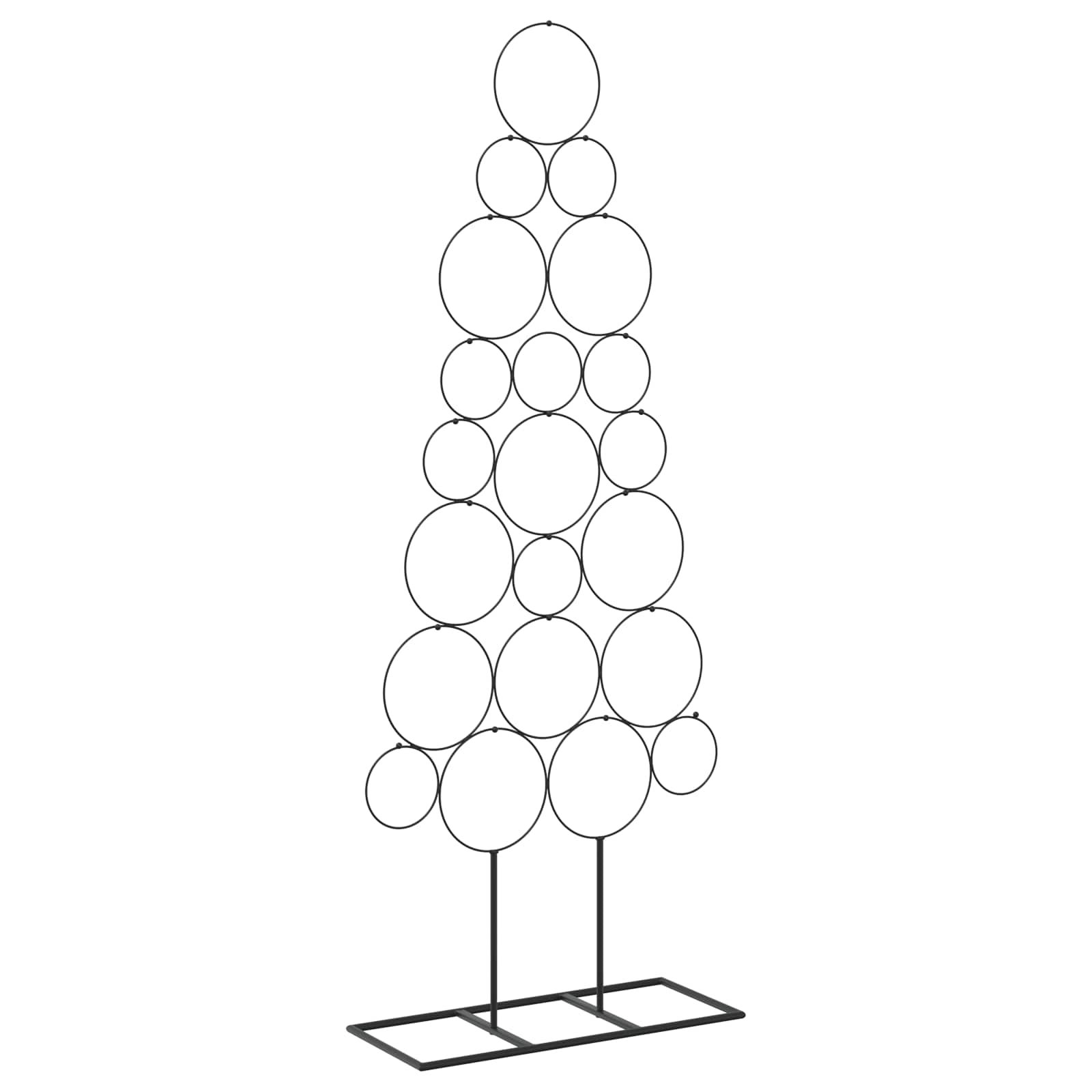 vidaXL Pom de Crăciun din metal KUOPIO 125 cm Oțel Negru