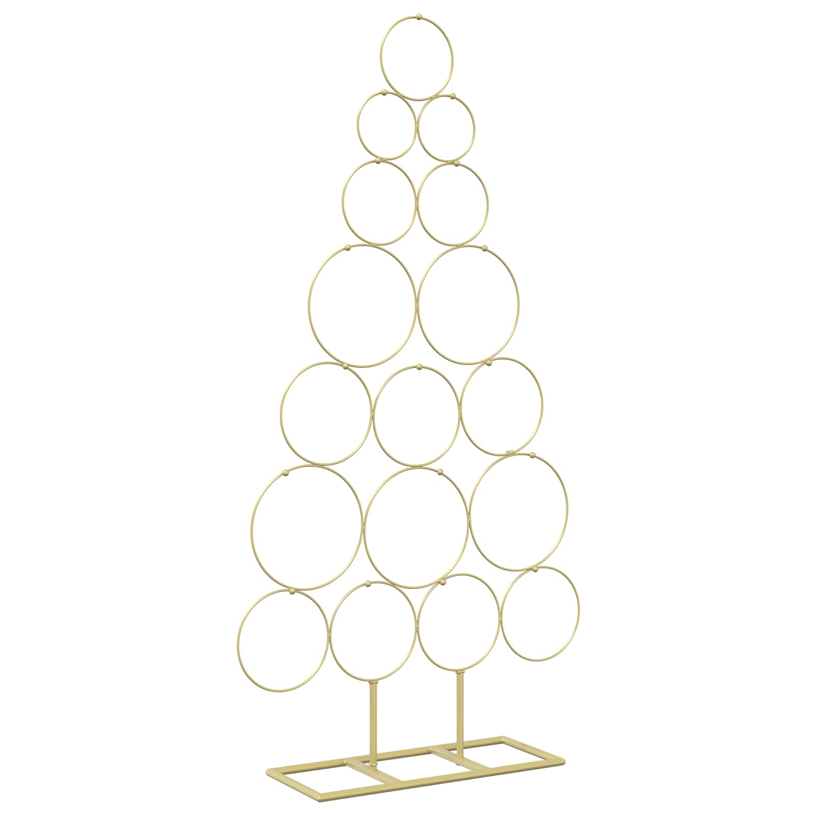 vidaXL Pom de Crăciun din metal KUOPIO 90 cm Oțel Auriu