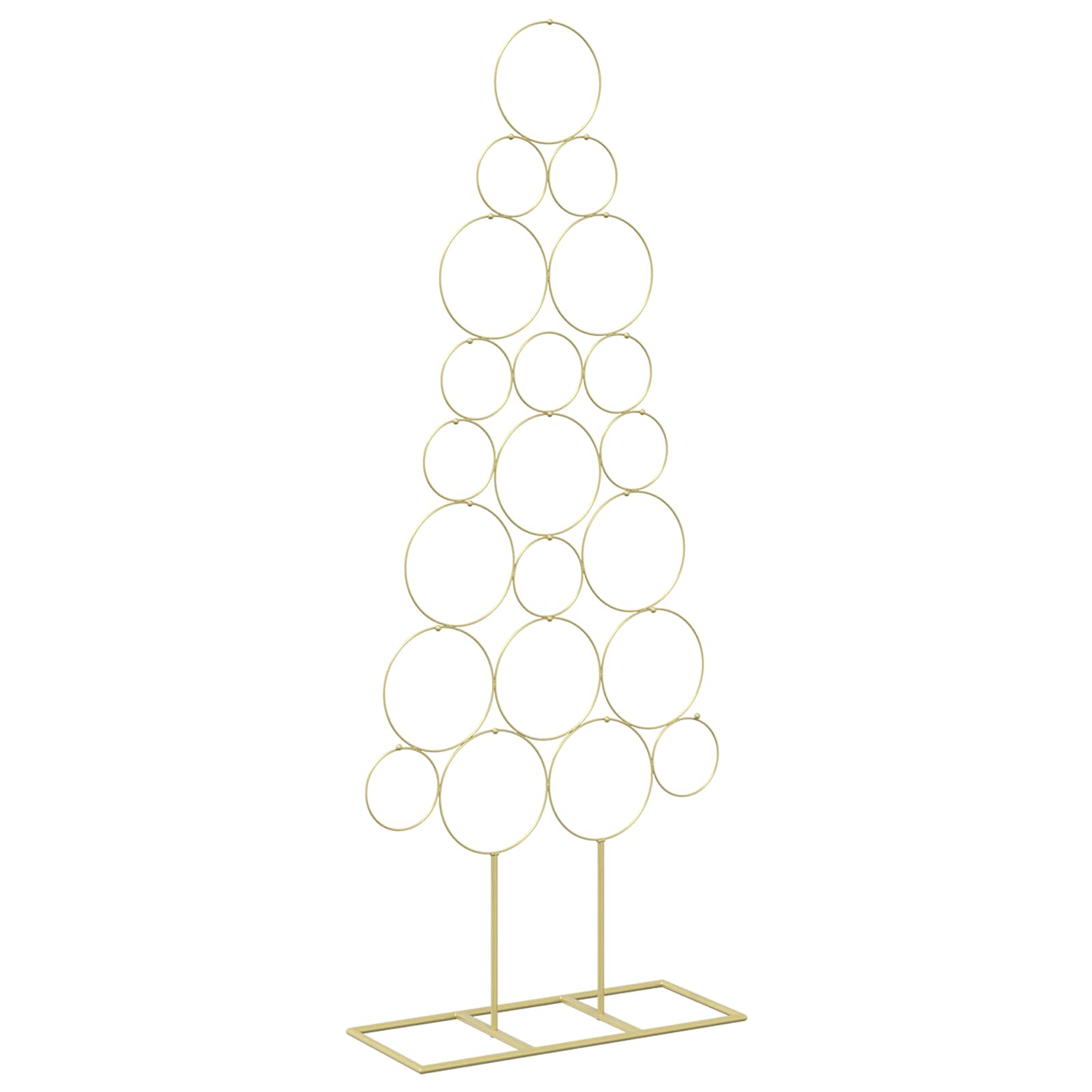 vidaXL Pom de Crăciun din metal KUOPIO 125 cm Oțel Auriu