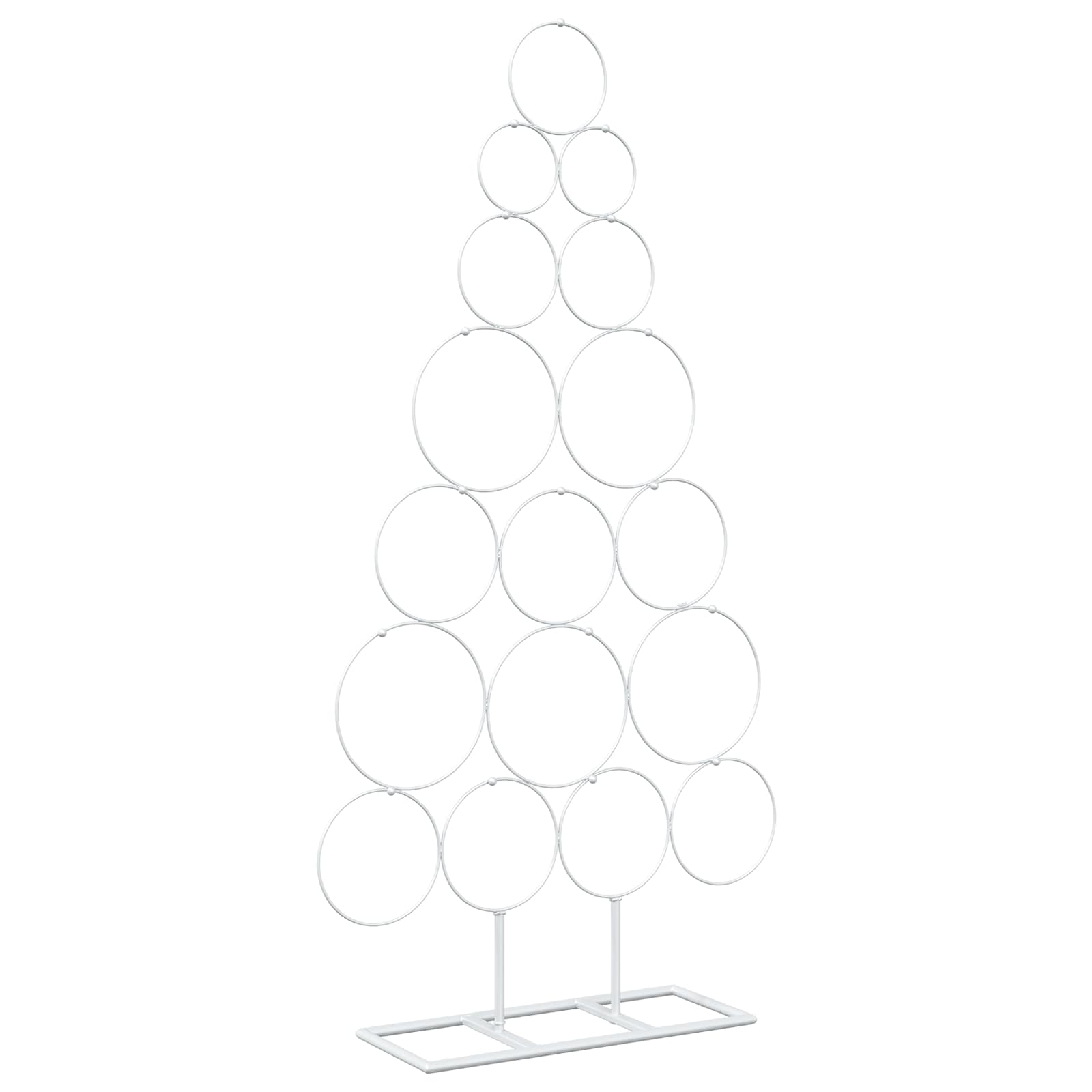 vidaXL Pom de Crăciun din metal KUOPIO 90 cm Oțel Alb
