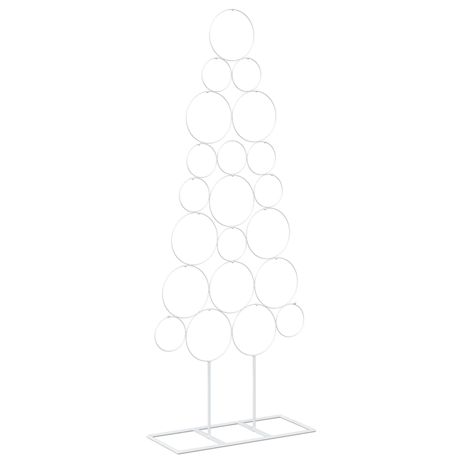 vidaXL Pom de Crăciun din metal KUOPIO 125 cm Oțel Alb